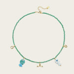 Green Agate Glass Sea Animal Necklace gembea jewelry