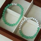 Green Eastern Jade Bead Bracelet gembea jewelry