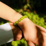 Green Grape Gemstone Beaded Bracelet gembea jewelry