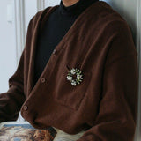 Green Leaf Peach Blossom Pearl Brooch gembea jewelry