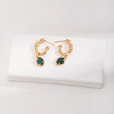 Green Malachite Gemstone Earrings - Gembea Jewelry