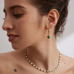Green Malachite Gemstone Earrings - Gembea Jewelry
