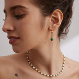 Green Malachite Gemstone Earrings - Gembea Jewelry