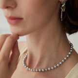 Grey Freshwater Pearl Beaded Necklace - Gembea Jewelry