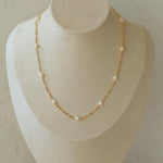 Overlay Natural Pearl Pendant Necklace - Gembea Jewelry