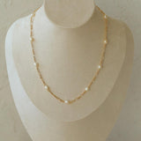 Overlay Natural Pearl Pendant Necklace - Gembea Jewelry