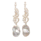 Hand-woven Baroque Pearl Drop Earrings gembea jewelry