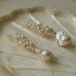 Hand-woven Baroque Winding Pearl Earrings - Gembea Jewelry