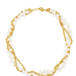 Hand-woven Chain Freshwater Pearl Necklace GEMBEA JEWELRY