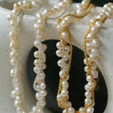 Hand-woven Chain Natural Pearl Necklace - Gembea Jewelry
