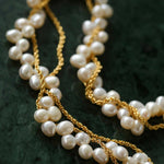 Hand-woven Chain Natural Pearl Necklace - Gembea Jewelry
