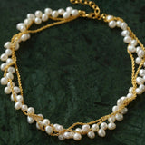 Hand-woven Chain Natural Pearl Necklace - Gembea Jewelry