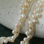 Hand-woven Chain Natural Pearl Necklace - Gembea Jewelry
