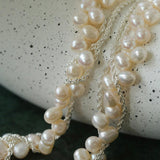 Hand-woven Chain Natural Pearl Necklace - Gembea Jewelry