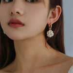 Hand-woven Spherical Pearl Earrings - Gembea Jewelry
