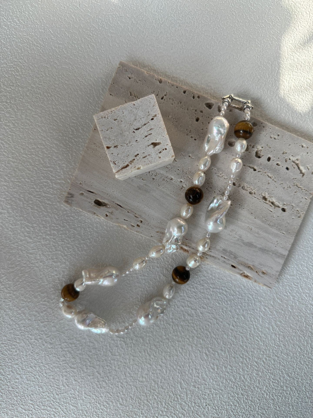 Amber Baroque Pearl Necklace