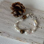 Amber Baroque Pearl Bracelet