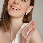 Gembea Jewelry Baroque Pearl Zircon Ring