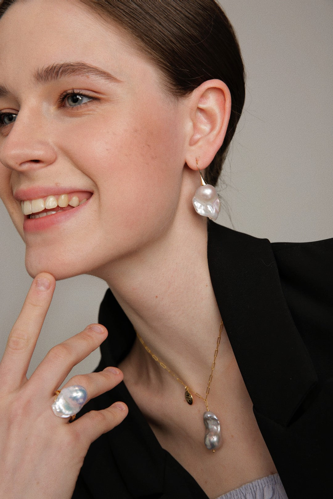 Gembea Jewelry Baroque Pearl Drop Ear Hook Earrings