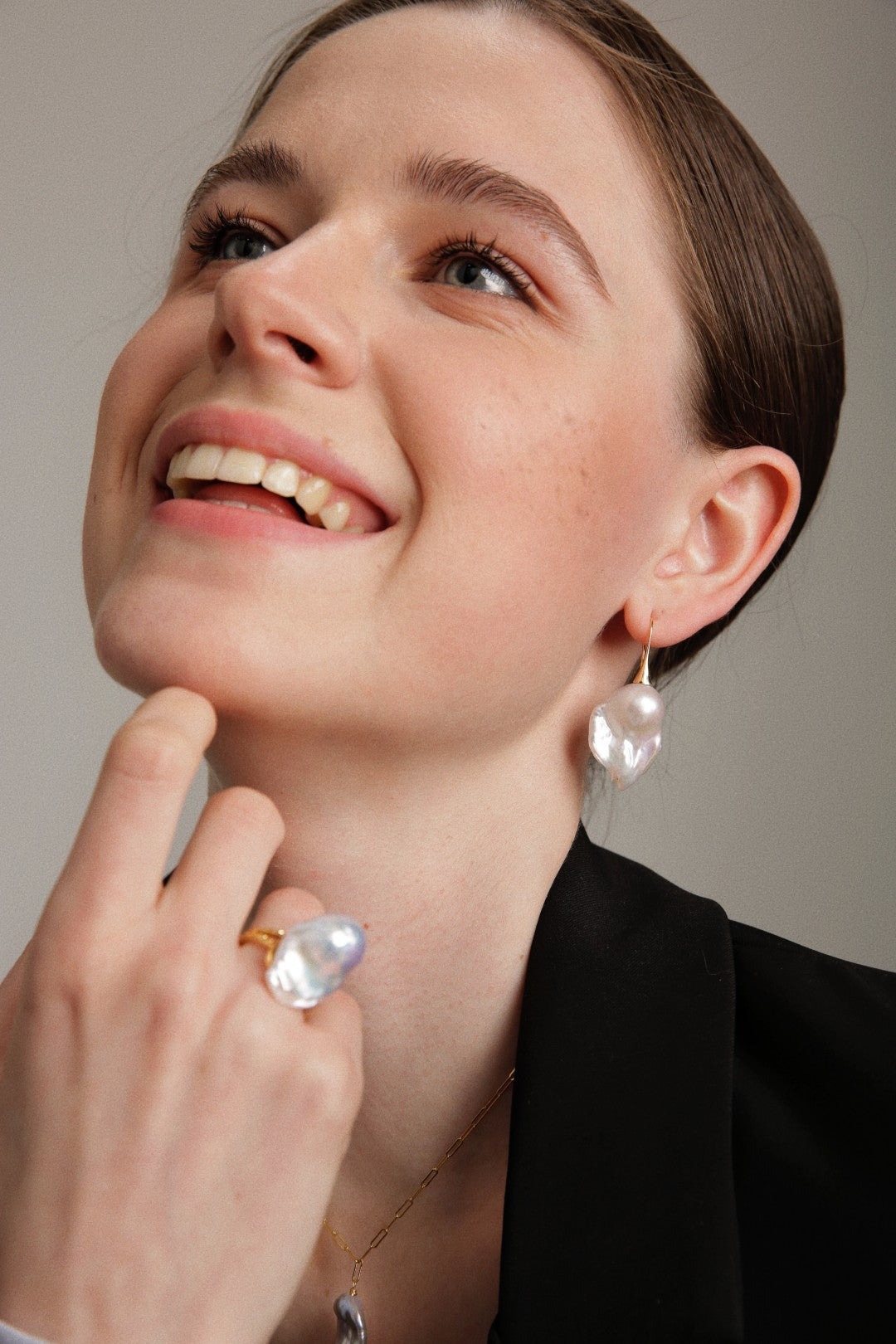 Gembea Jewelry Baroque Pearl Drop Ear Hook Earrings