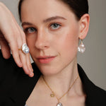 Gembea Jewelry Baroque Pearl Drop Ear Hook Earrings