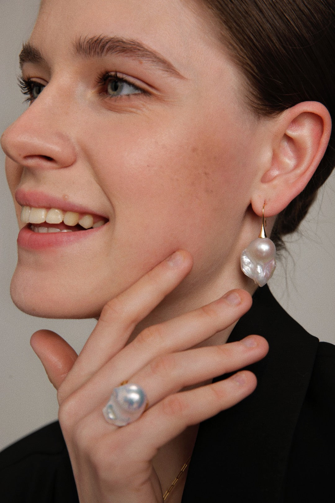 Gembea Jewelry Baroque Pearl Drop Ear Hook Earrings