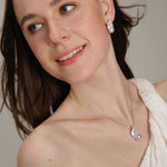 Gembea Jewelry Baroque Pearl Zircon Stud Earrings