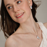 Gembea Jewelry Baroque Pearl Zircon Stud Earrings