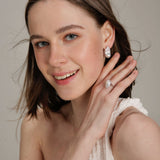 Gembea Jewelry Baroque Pearl Zircon Stud Earrings