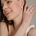 Gembea Jewelry Baroque Pearl Zircon Ring