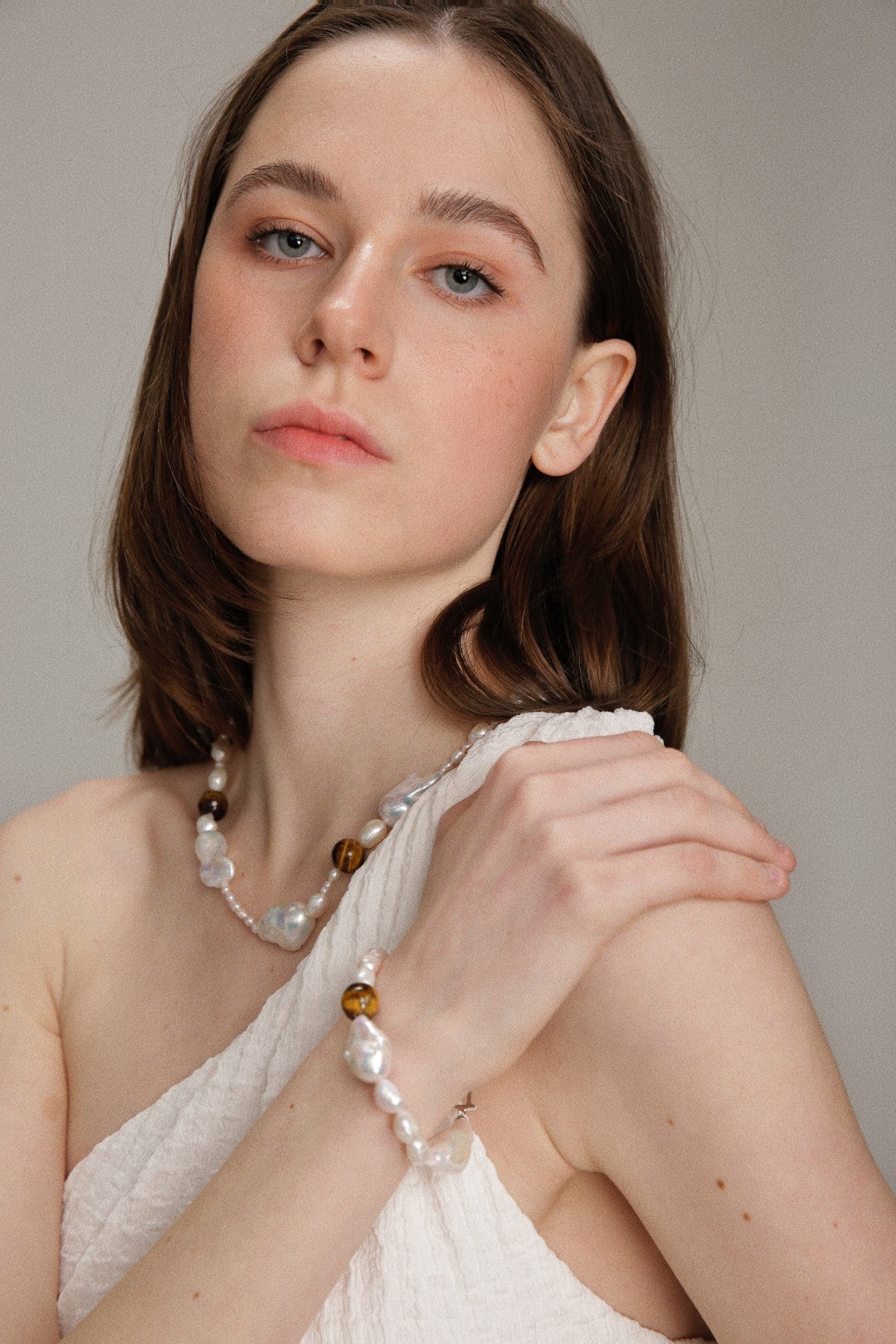 Gembea Jewelry Amber Baroque Pearl Bracelet