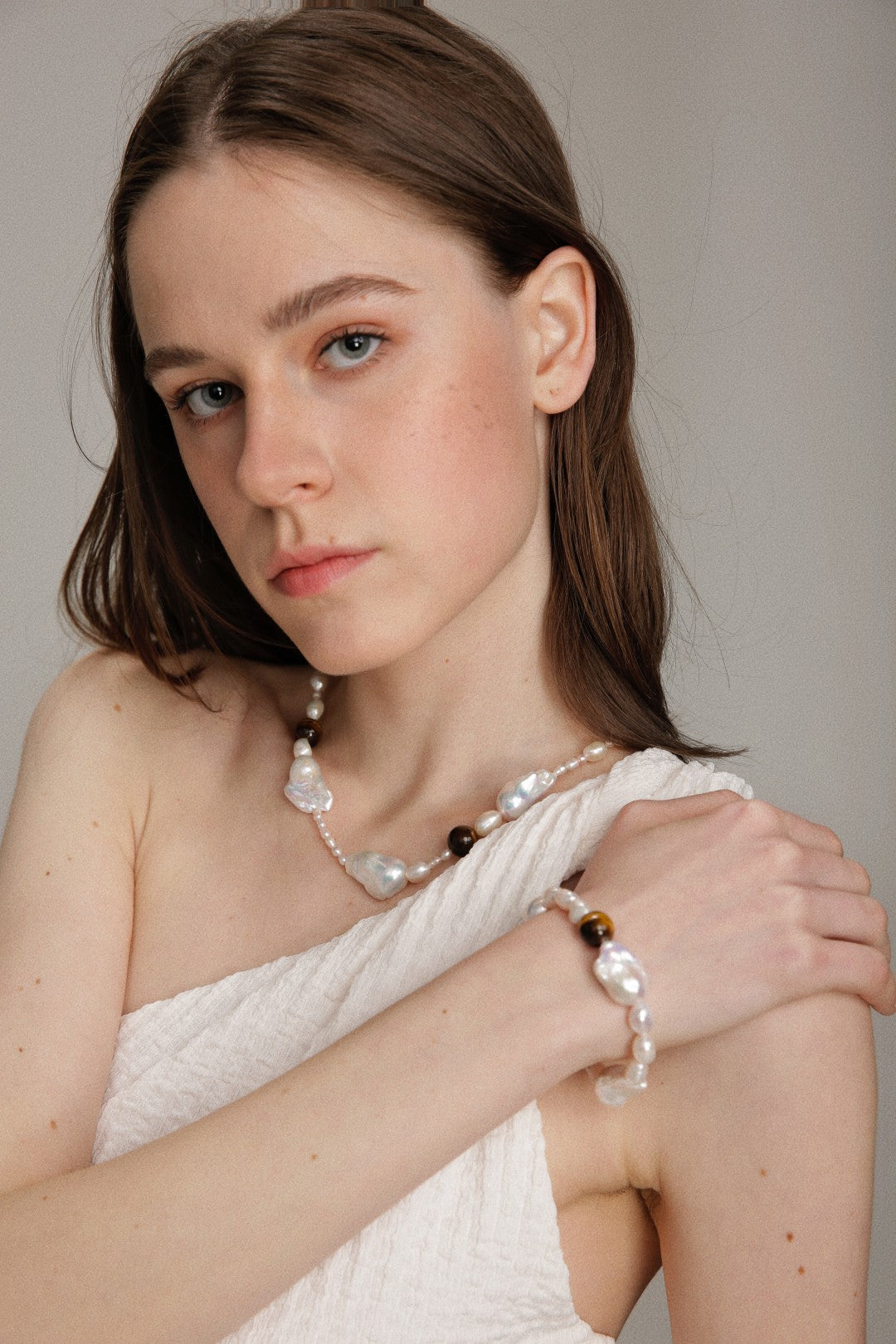 Gembea Jewelry Amber Baroque Pearl Bracelet