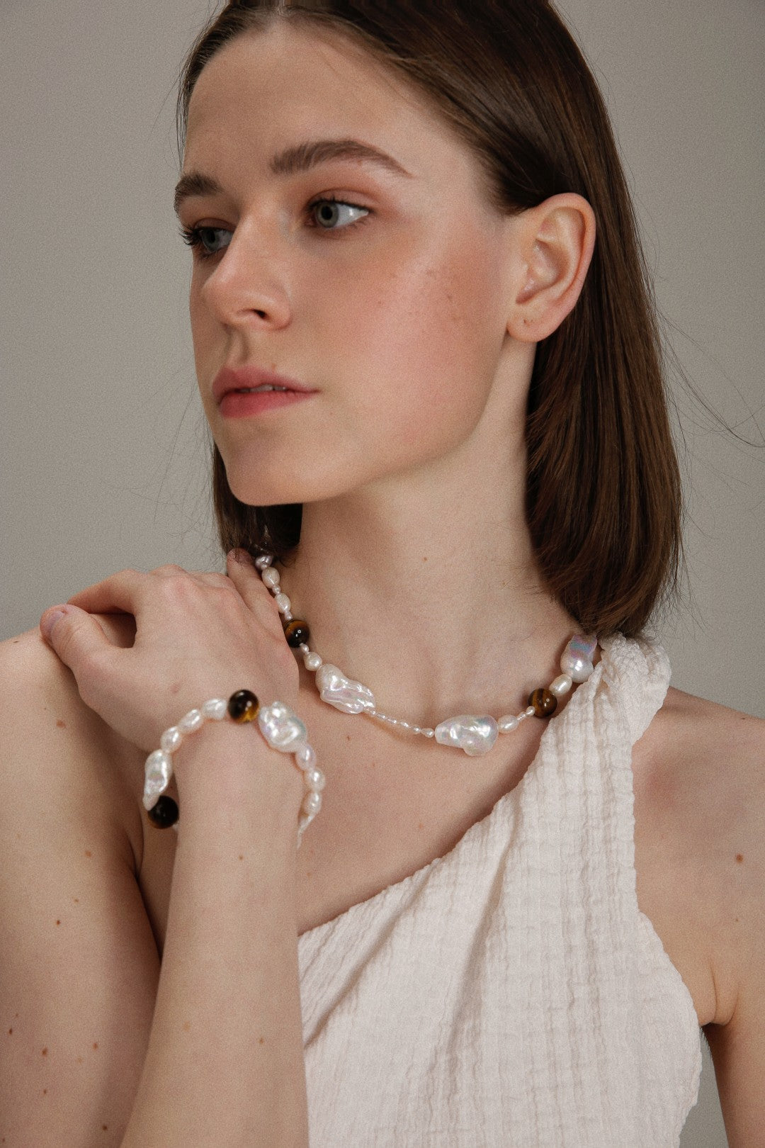 Gembea Jewelry Amber Baroque Pearl Bracelet