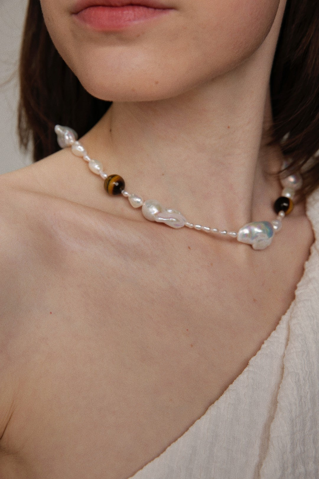 Gembea Jewelry Amber Baroque Pearl Necklace