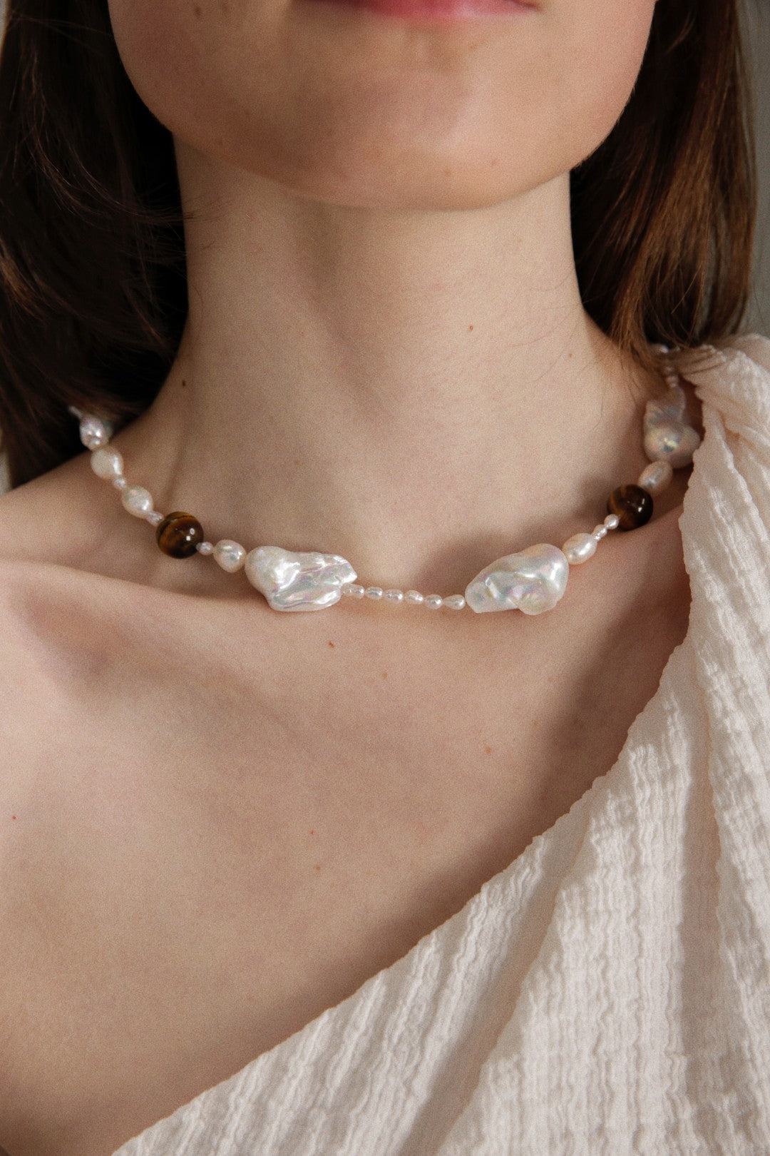 Gembea Jewelry Amber Baroque Pearl Necklace