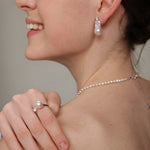 Gembea Jewelry Freshwater Pearl Zircon Ring