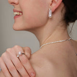 Gembea Jewelry Freshwater Pearl Zircon Ring