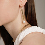 Gembea Jewelry Love and the City Leaf Pearl Earrings