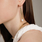 Gembea Jewelry Love and the City Leaf Pearl Earrings