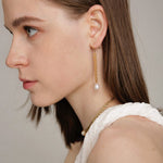 Gembea Jewelry Love and the City Leaf Pearl Earrings