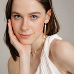 Gembea Jewelry Love and the City Leaf Pearl Earrings