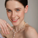 Gembea Jewelry Long Baroque Pearl Cross Necklace
