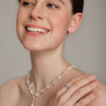 Gembea Jewelry Long Baroque Pearl Cross Necklace
