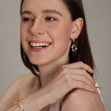 Gembea Jewelry Pearl Circle Drop Earrings