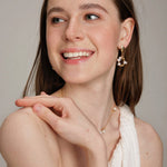 Gembea Jewelry Pearl Circle Drop Earrings