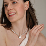 Gembea JewelryLove Pendant Shaped Baroque Pearl Beaded Necklace