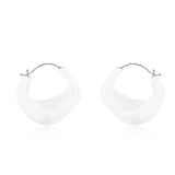 Commuter Enamel Glaze Hoop Earrings