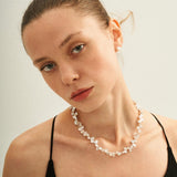 Small Baroque Pearl Beaded Necklace - Gembea Jewelry