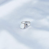 Irregular Baroque Pearl Wide Sterling Silver Ring - Gembea Jewelry