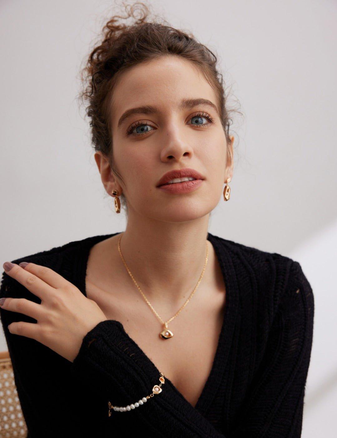 Irregular Diamond Chain and Pearl Bracelets - Gembea Jewelry